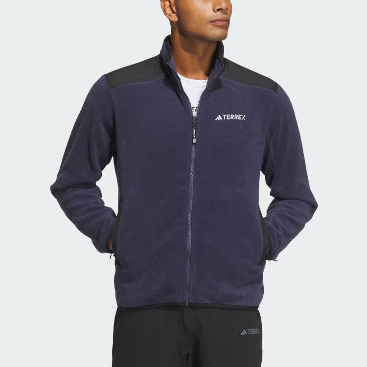 Adidas Full-Zip Polar Fleece Jacket Men Jacket Dark-Teal IR8338