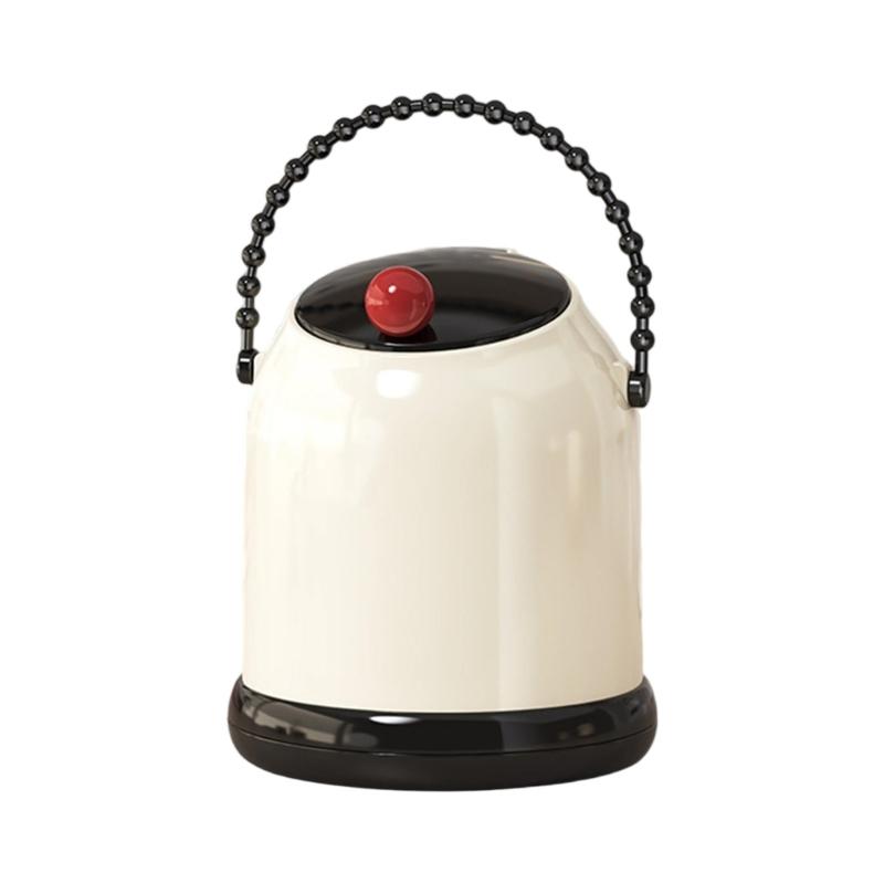 

Mini Desktop Trash Bin Press Top Lid Waste Basket Garbage Can with Handle For Bedroom Bathroom Office Desk Organization чёрный