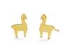 Ohrringe Silber Vergoldet Alpakas Lamas Damen Gold Stecker Lama Alpaka