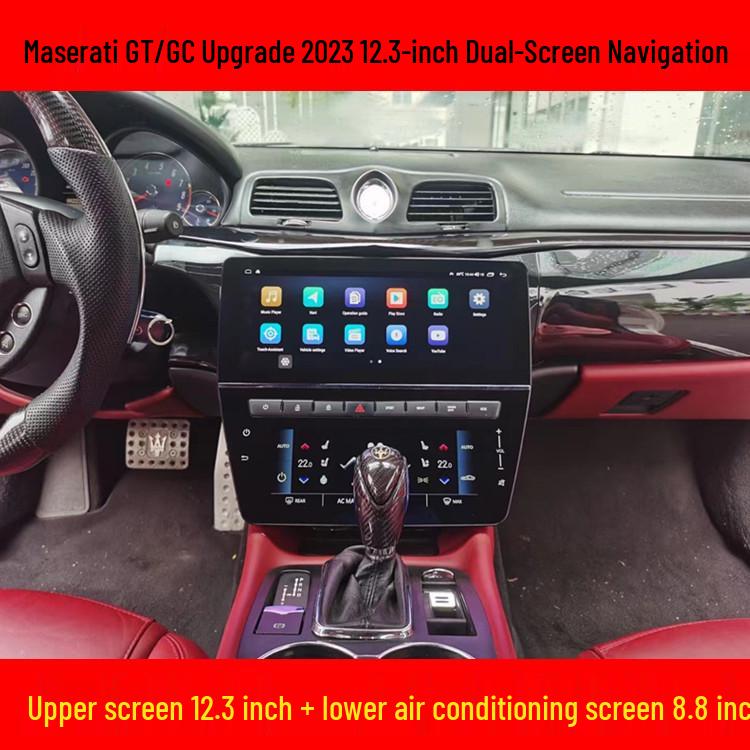 Maserati GT/GS Center Console: 12.3-inch Navigation, 360° Panoramic, Air Conditioning Display