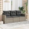 VidaXL Garden Lounge Set with Cushions 3 Pcs, Sofas with Adjustable Feet, Outdoor Furniture Set Patio Terrace, 3218652
