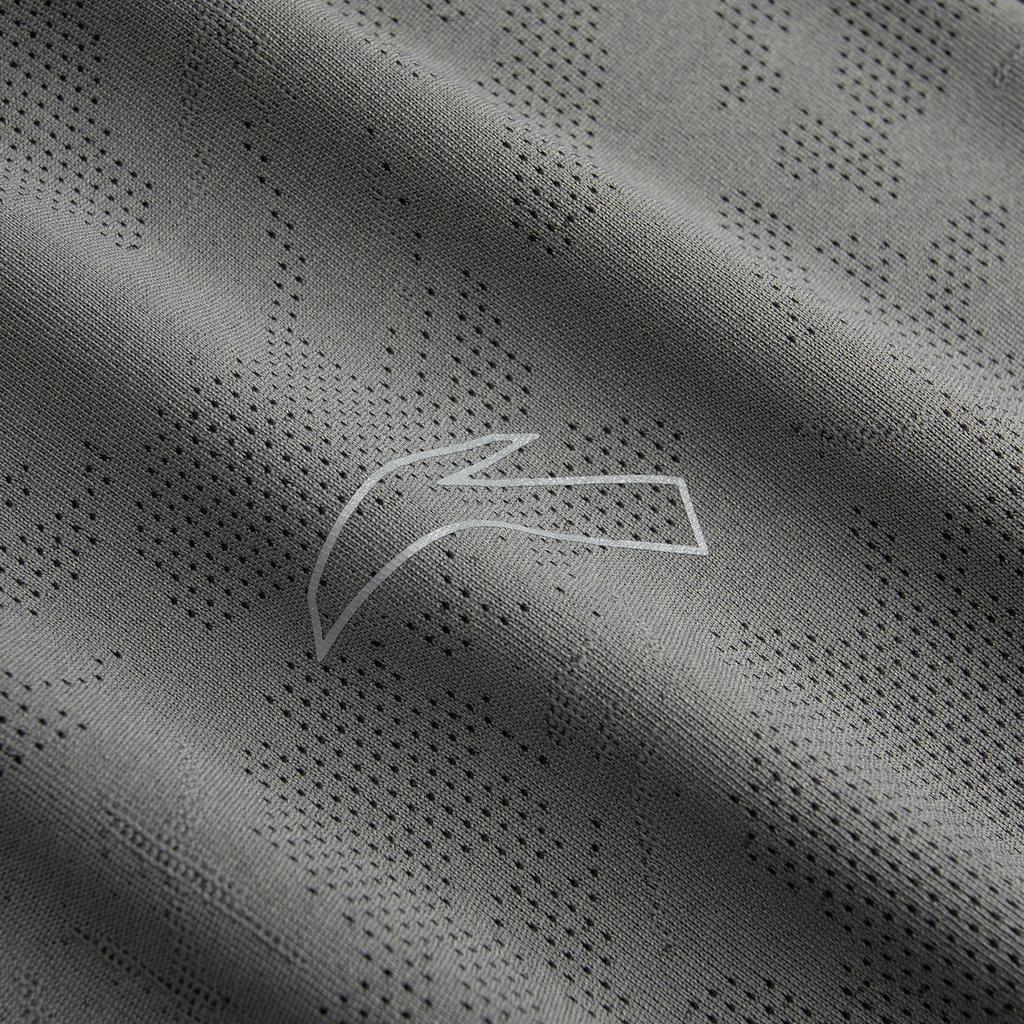 Anta Running Series Short Sleeve Knitted Shirt Summer 2026 Men Tops Castle-Gray Flower-Gray 952625109-4