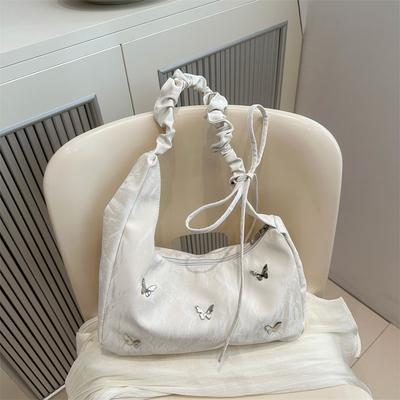 New Fashionable Butterfly Armpit Shoulder Bag Fashionable Trendy Crossbody Bag Pleated Design Dumpling Bag