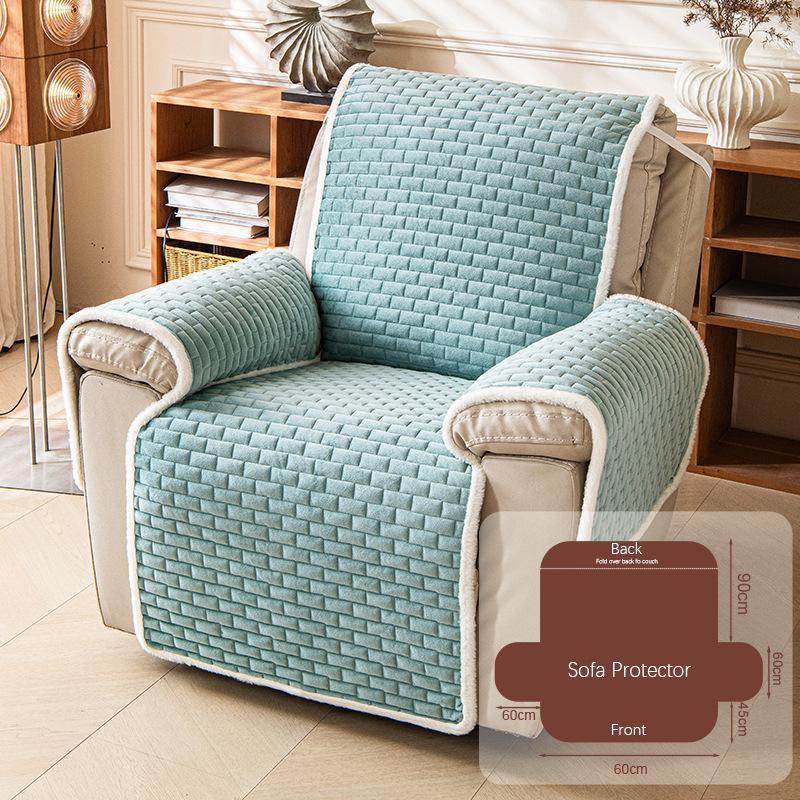 Luxury Comfortable Cotton Velvet Multifunctional Sofa Cushion Anti Slip Electric Recliner Mat Massage Chair, Sofa Cushion, Autumn and Winter Warm