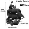 Pirates of The Caribbean Ship Queens Revenge Warship Black Pearl Sailboat Building Block Bricks MOC 4195 Assembly Toys Kid Gift