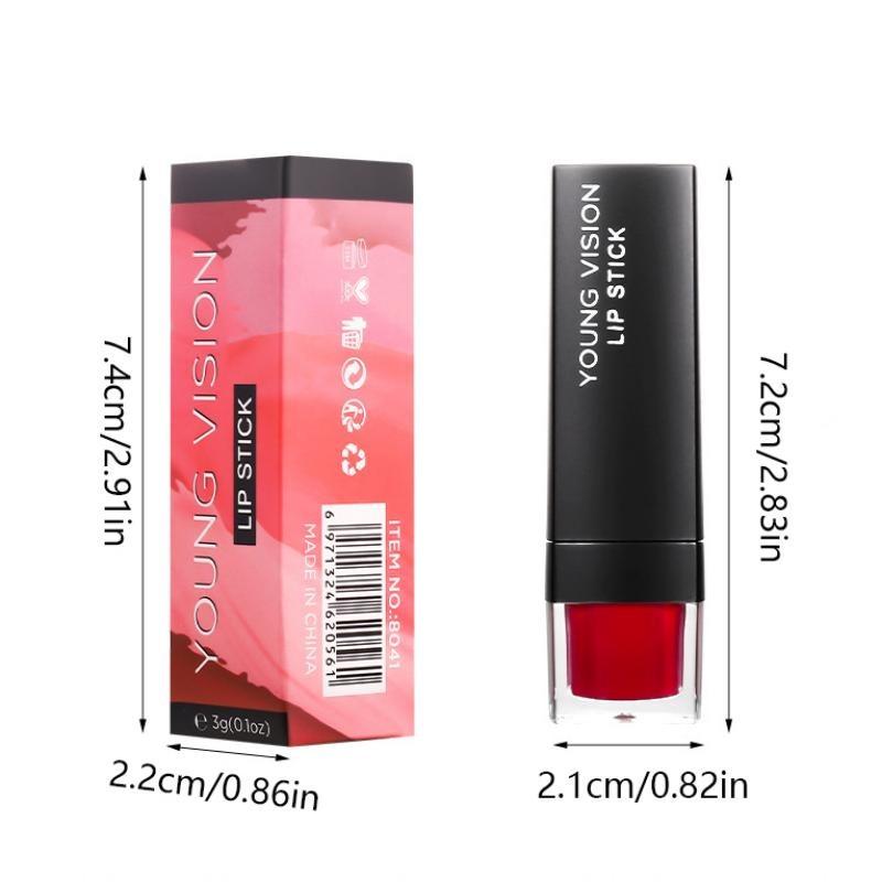 Matt Matt 12-farbiger Einzellippenstift Samtlippenstift, der nicht leicht an der Tasse klebt