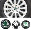 Skoda 2026 Quente 56mm 60mm 65mm Calotas Centrais de Roda de Carro Metálicas Styling para Logo Skoda Fabia Rapid Kodiaq RS Superb Kamiq Octavia A7 T