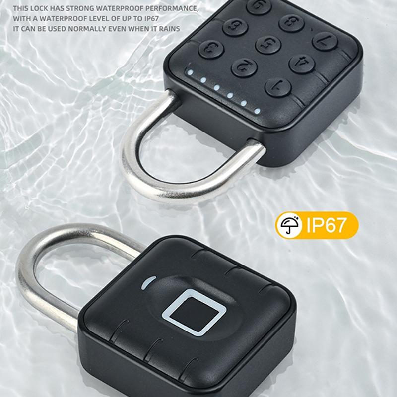 Serratura Intelligente Biometrica a Impronta Digitale Serratura Intelligente per Porta Senza Chiave Sblocco Rapido Lucchetto Antifurto Impermeabile IP67 Sicurezza Domestica da Viaggio