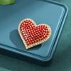 Trendy Heart Shaped Brooch for Women Fashion Rhinestone Heart Brooches Pins Jewelry Accessories Party Gifts