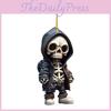 Cartoon Skull Car Pendant Acrylic Flat Surface Design Halloween Decoration