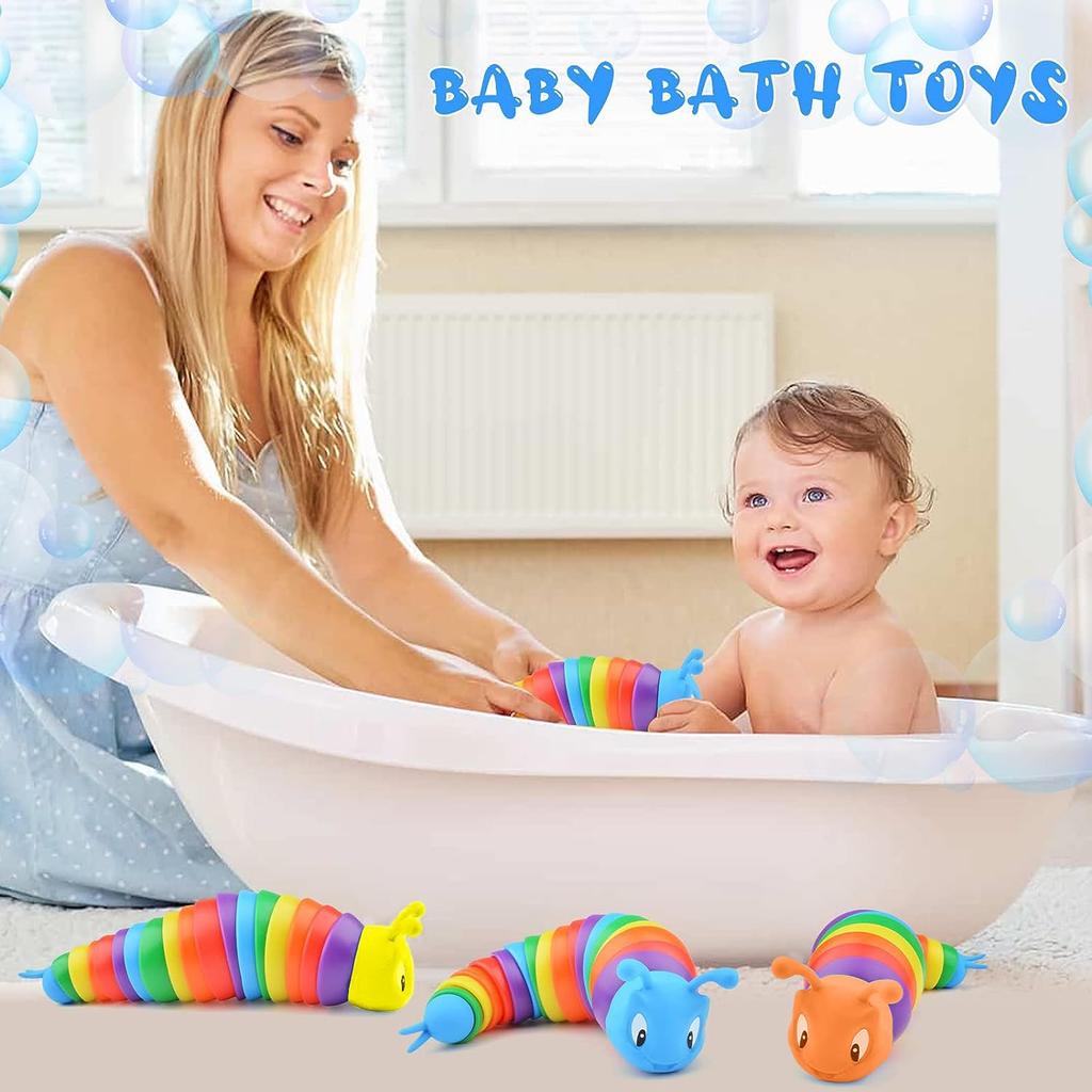 MATSUKUSHI Fidget Slug Toy Stress 3D Disassembles and Educational Decompression Anxiety Intelligence Cute Makes Rattle Suitable for Kids and Adults