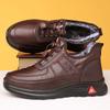 Winter Old North Cloth Shoes Men's Cotton Shoes Piled and Thickened To Keep Warm Middle-aged and Elderly Father Shoes Waterproof and Non-slip
