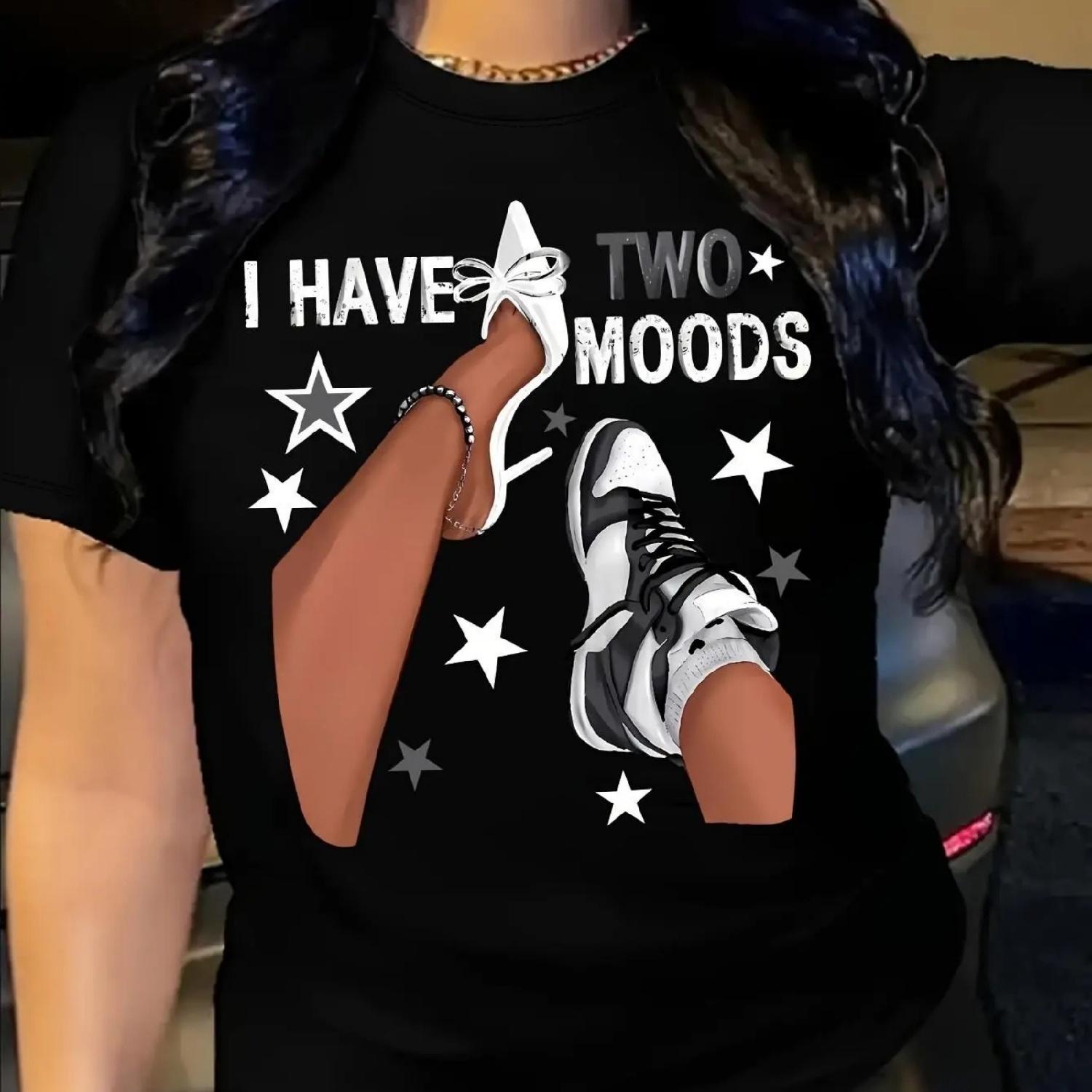 Women s Casual Graphic Tee - Short Sleeve, Crew Neck, Machine Washable - Fashion Tee For Adult, Men, Women, Teen, S