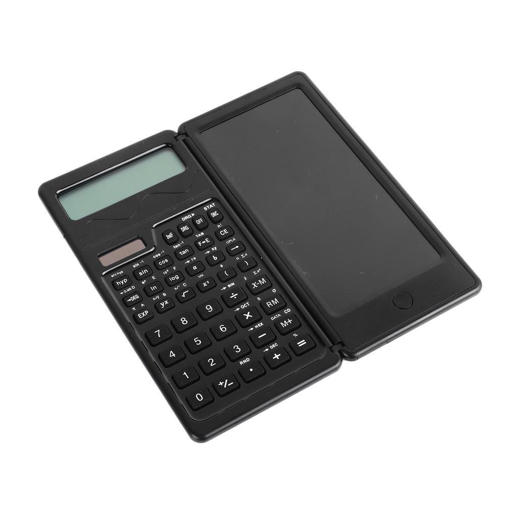 Scientific Calculator Solar Battery Powered Multi Functional Foldable Scientific Calculator with Notepad and Pen