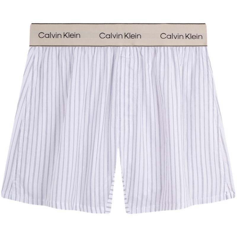 

Calvin Klein Полосатые шорты для отдыха из хлопкового твила Мужское нижнее белье NM2945 S