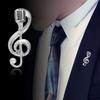 Fashion Microphone Music Note Brooches Alloy Treble Clef Badge Student Women's Cardigan Pins Backpack Decoration Accessory