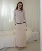 SALON DE YOHN Studded Sweat Skirt_ Skin Pink