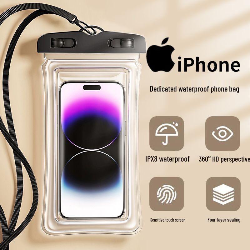 Waterproof Touchscreen Phone Pouch for Swimming, Diving, and Delivery Riders