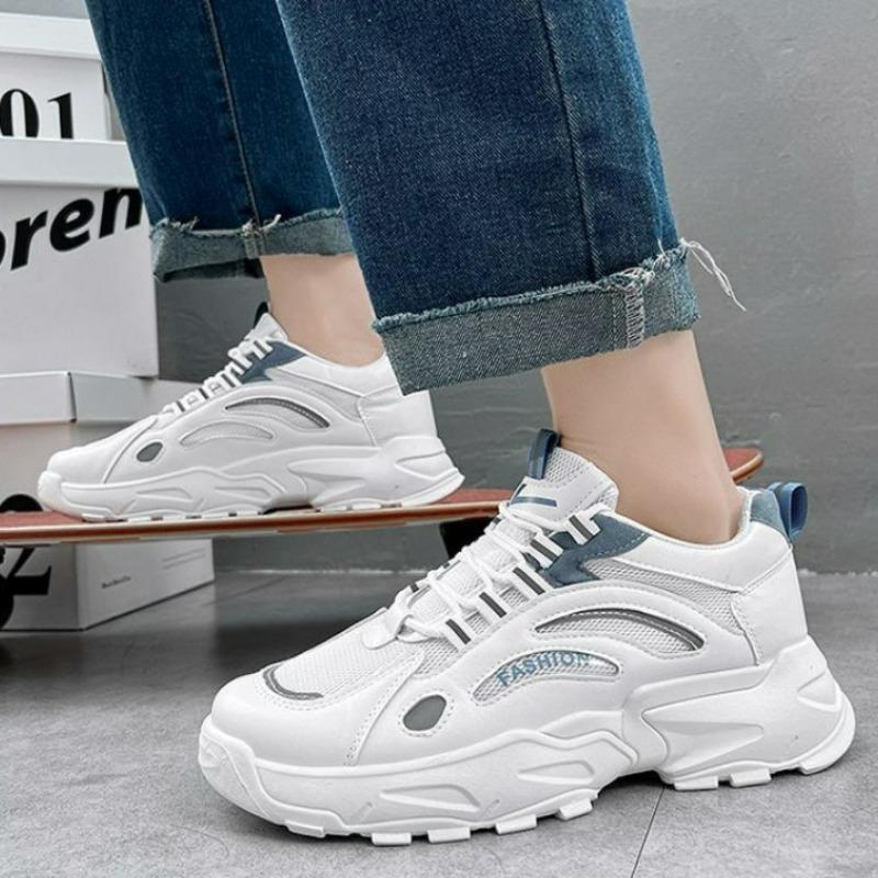 Codzienne Buty Sportowe dla Mężczyzn Wygodne Modne Outdoorowe Czterosezonowe Buty Męskie Trampki Biała Platforma Sznurowane Trenerzy