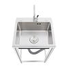 17.7 * 16 * 29.5in Stainless-Steel Kitchen Sink, Free Standing Utility Sink with Faucet, Indoor Outdoor Laundry Sink