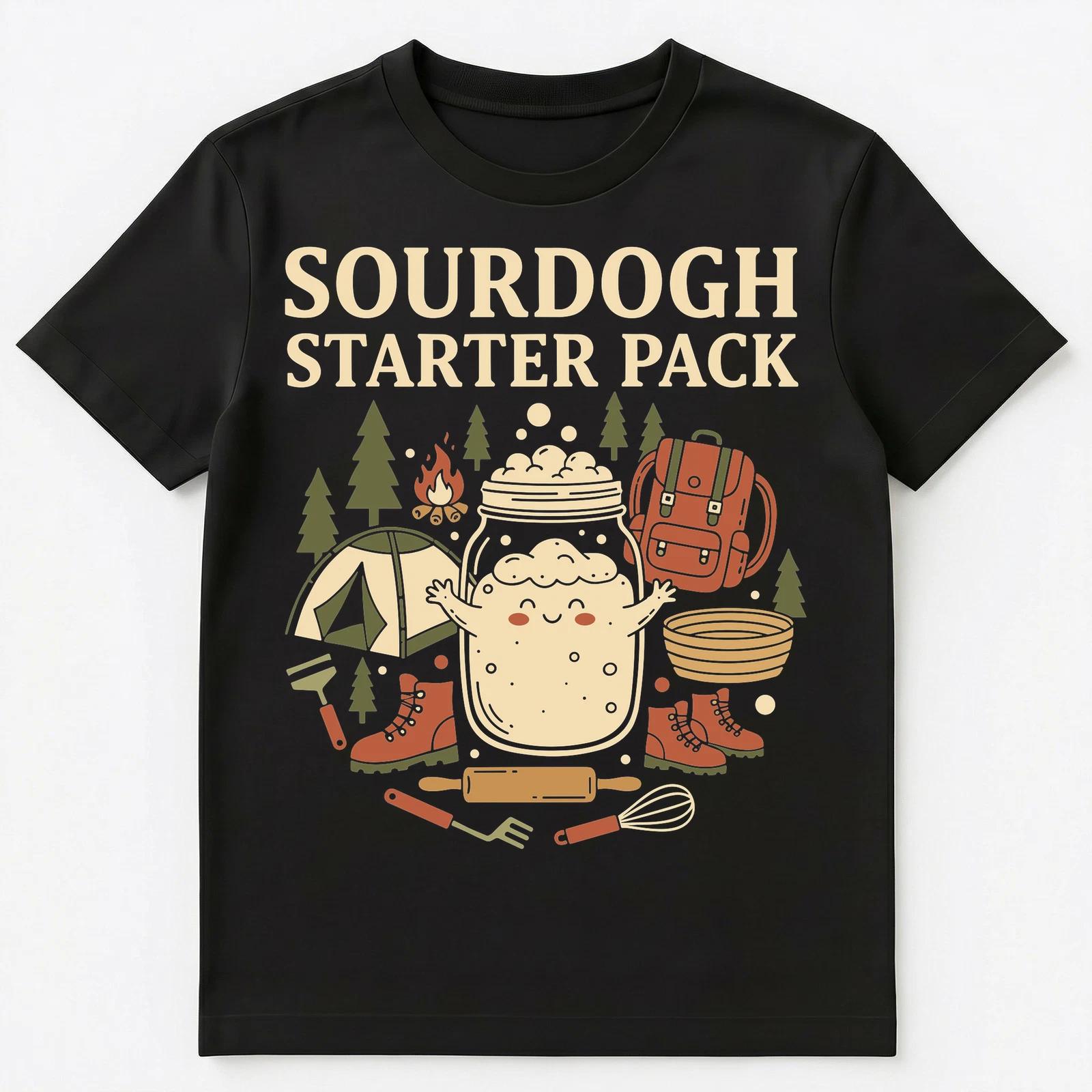 

Sourdough Baker Camping Starter Pack Baking Unisex T-Shirt 4XL