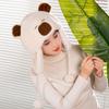 Warm Cute Plush Capybara Hat Pullover Hat Animals Ears Beanie Hats Capybara Plush Cap  Outdoor