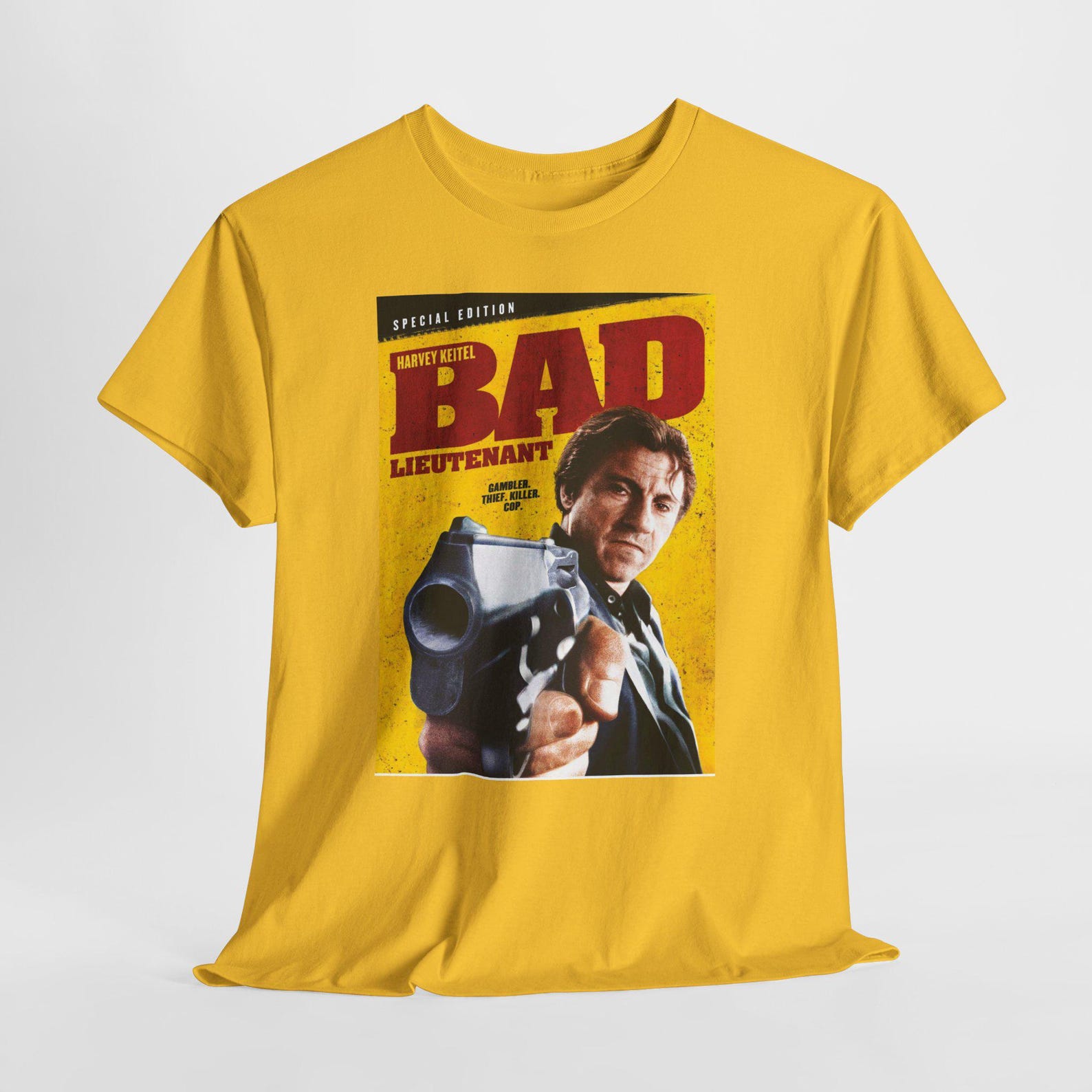 Bad Lieutenant Movie Unisex Tee, Film Lover Gift, Classic Cinema Shirt, Vintage Graphic T-Shirt, Pop Culture Clothing M