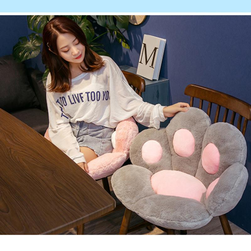 Cojín para Silla con Forma de Pata de Gato Cojín Encantador de Pata de Gato Cojín para Silla con Forma de Pata de Gato Cojín Cómodo para Asiento Cojín de Suelo Almohada para Asiento