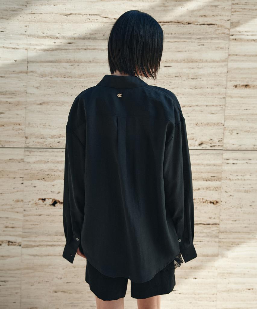 Siyajyu Sitp5278 Soft Sheer Summer Shirt_Black
