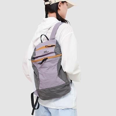 Schoolbag Double Backpack Female New Contrasting Color Simple Ultra-light Skin-friendly Backpack High Value Large Capacity Leisure Travel Outdoor Bag