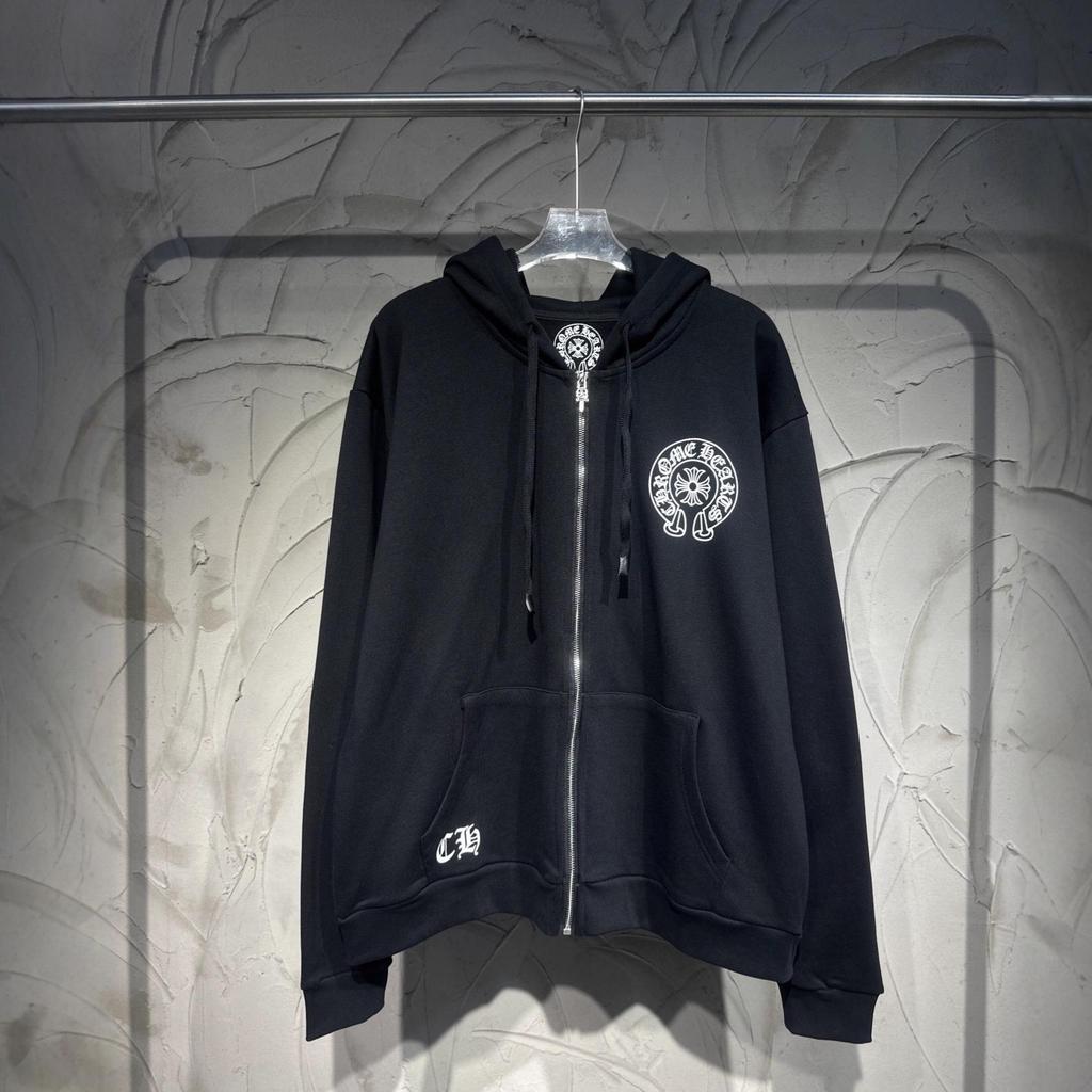 Cross-border Chrome Hearts 25SS Fall/Winter Printed Zipper Cardigan Unisex Casual Hoodie