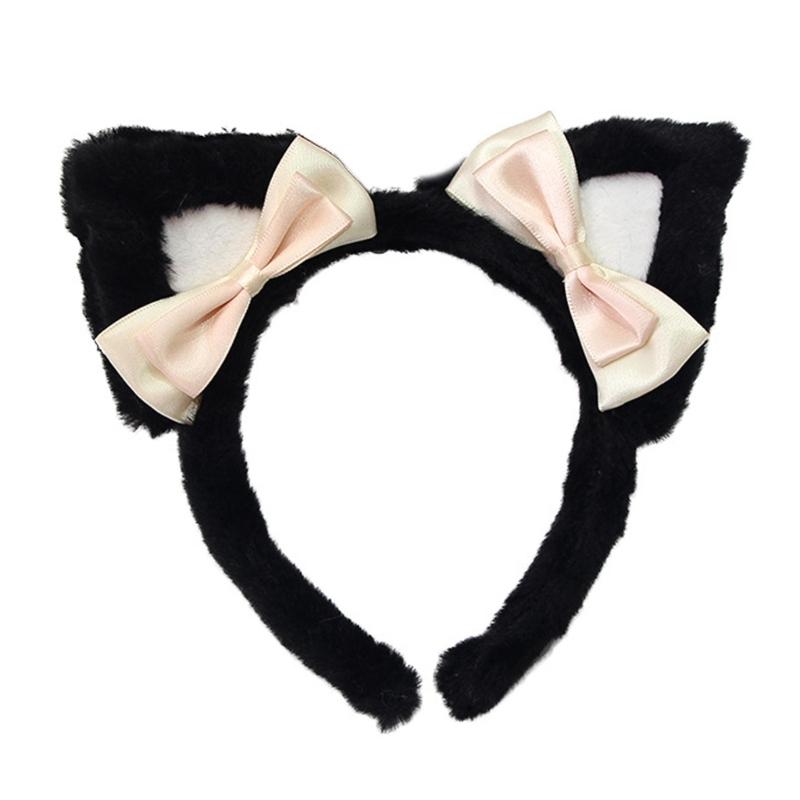 

Realistic Gray Animal Ear Hairband Elastic Design For Role Play And Daily Wear Photo Props