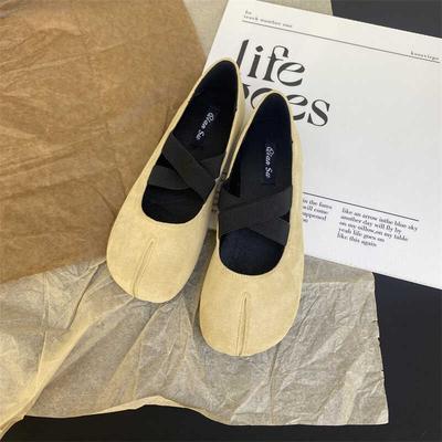 Fashion Women's Fashion Flat Shoes Autumn New Round Head Shallow Mouth Suede Soft Sole Anti-slip Wear-resistant Low-top Shoes