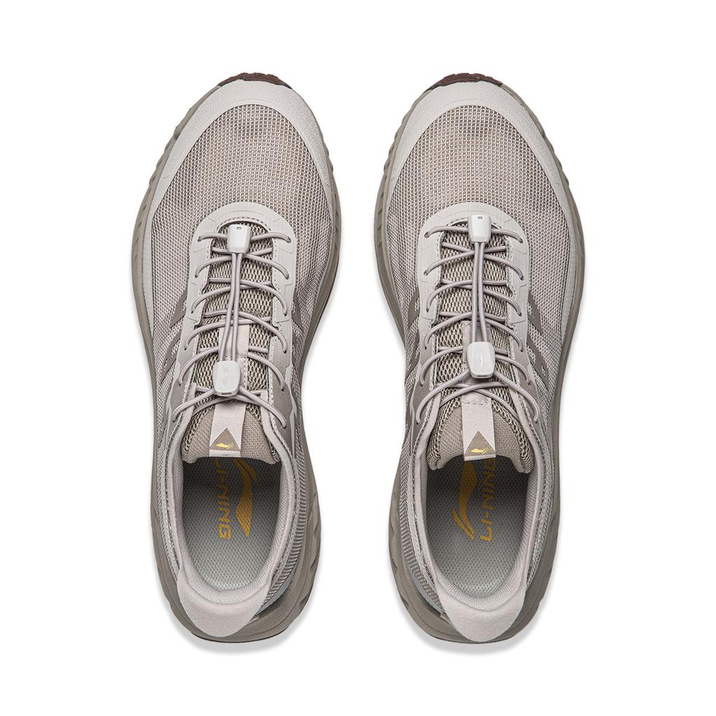 Li Ning Chuo Ye V2 Cushioning Slip Resistant Abrasion Resistant Rebound Low top Trail Running Shoes Men's Taupe ARSW123-4