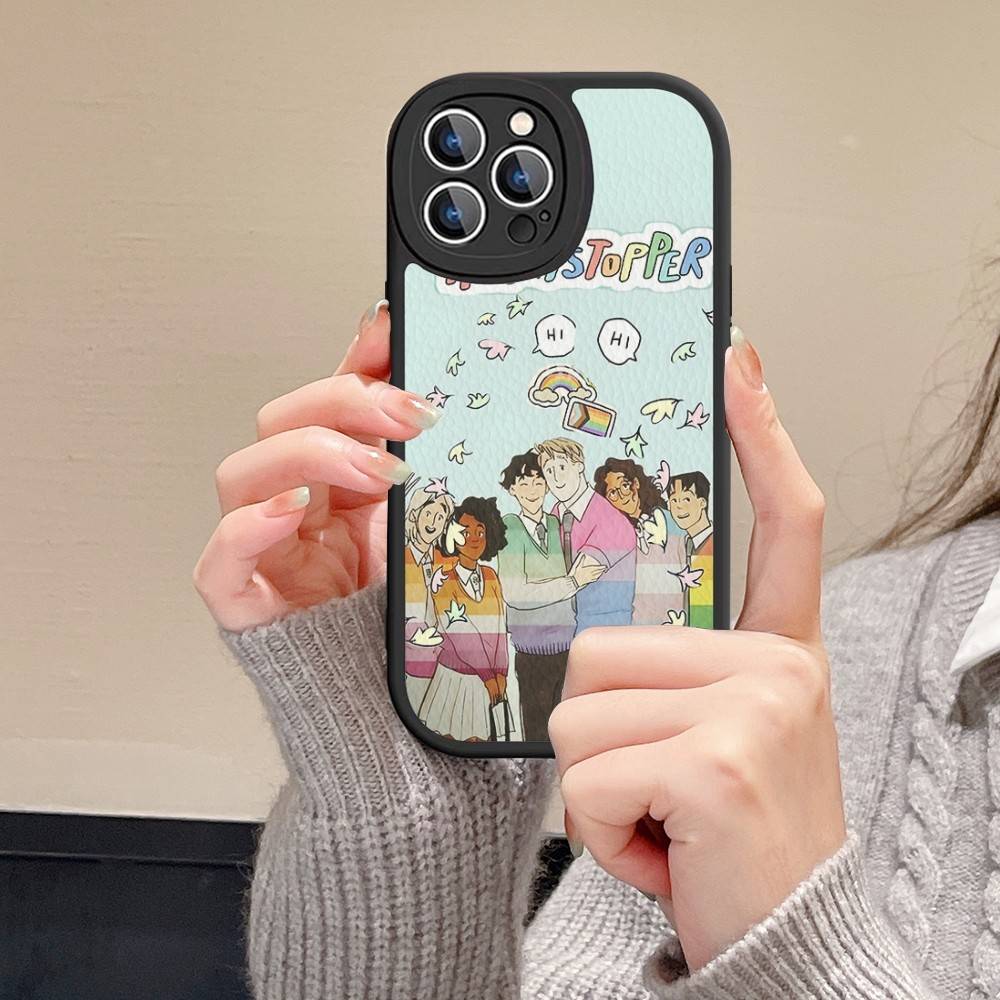 New Heartstopper Anime Phone Case For IPhone 15 14 13 12 11 16 Pro Max Plus Leather Soft Cover