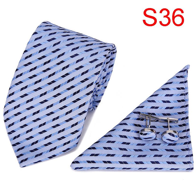 7.5Cm Business Tie Men'S Tie Set, Wedding Polyester Tie Gift Box