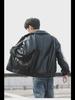 Trendige Herren-Motorrad-Pilotenjacke aus Leder im koreanischen Stil – lockere Passform, Frühlings-/Herbstmode