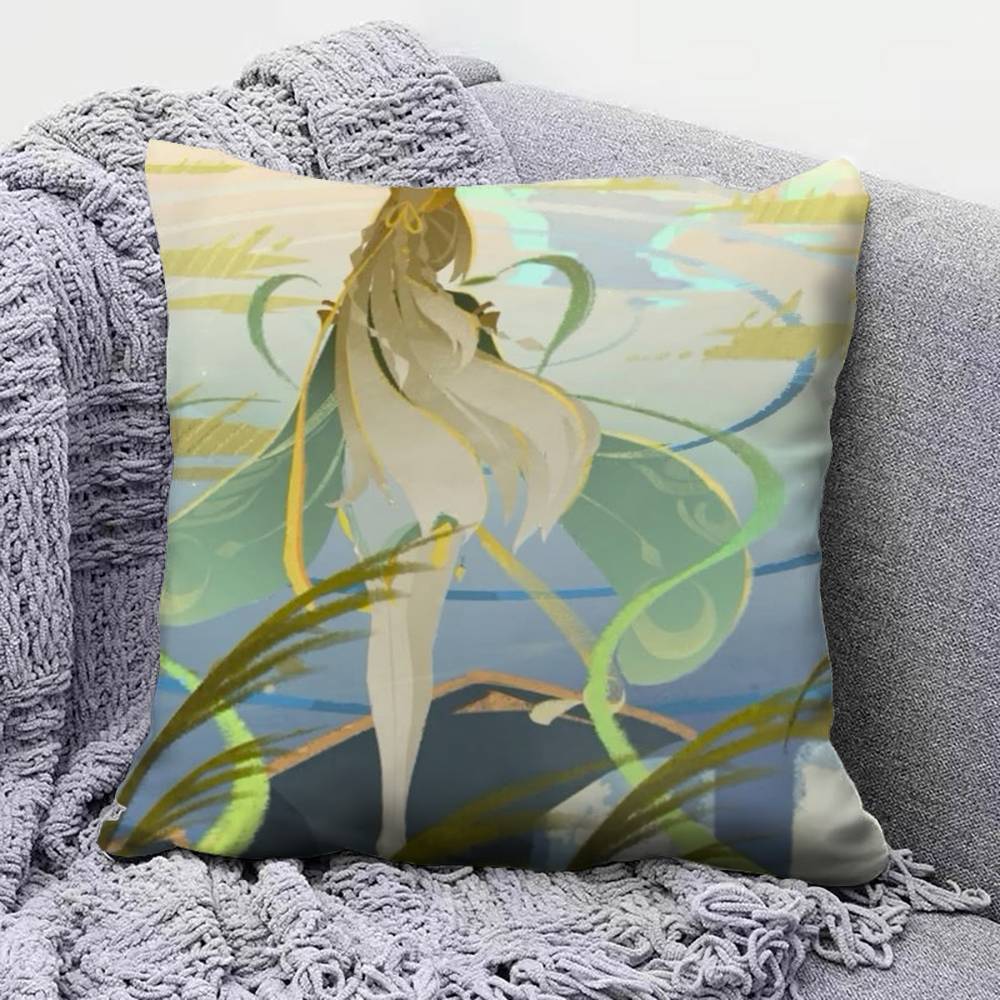 Zibai Genshin impact Game Home Sofa Cushion Covers and Aecorative Custom Pillow Covers
