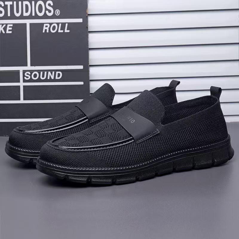 Schuhe Herren atmungsaktiv leichter Luxus weichsohlige Freizeitschuhe Fliegenstrick Mesh Einschlupfschuhe leicht und vielseitig Loafer Herrenschuhe