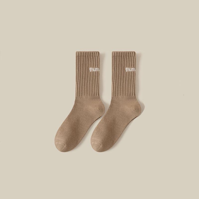 Trendy Men's Mid-Calf INS Letter Socks - Spring/Summer, Casual & Odor-Resistant Sports Style