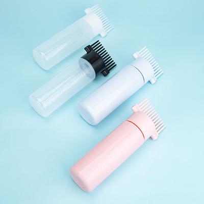 180ml Mezuniyetli Ölçekli Boş Saç Tarağı Aplikatörü Doldurulabilir Çok Renkli Kök Tarağı Aplikatör Şişesi Saç Yağı Salon Bakımı için