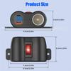 Car Phone Charger Adapter PD QC3.0 Socket 120W Cigarette Lighter Power Adapter Fast Charging 12/24V with Voltmeter On/off Switch