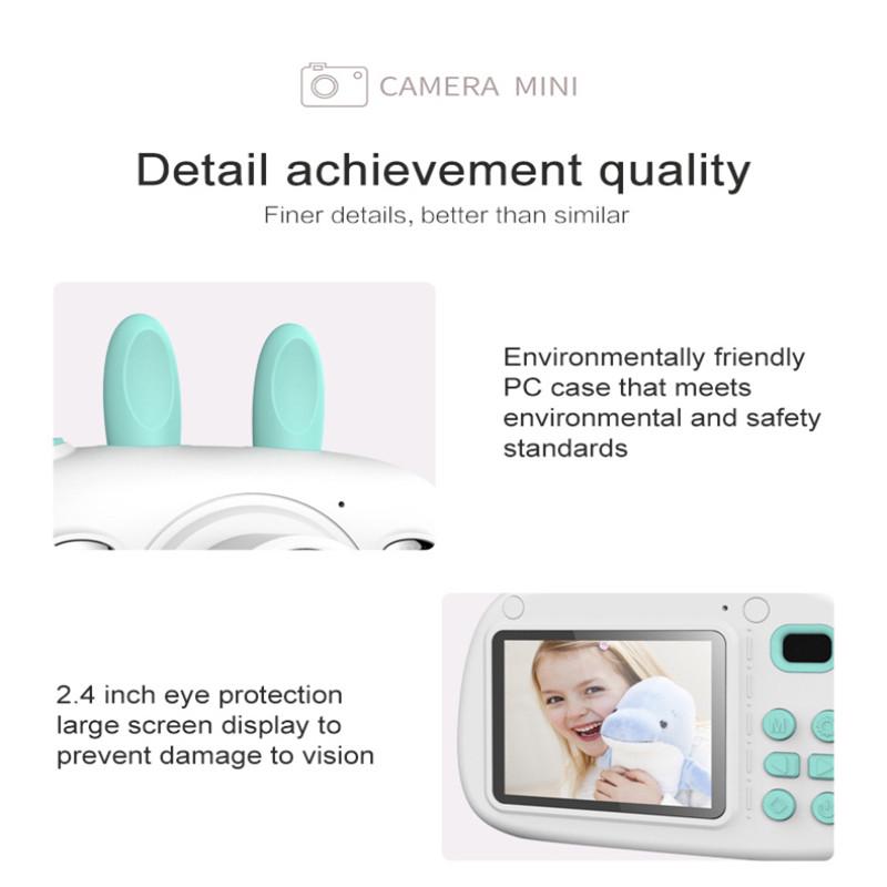 Детская цифровая камера Мини задняя и передняя селфи двойная вспышка детская видеокамера — фото 7