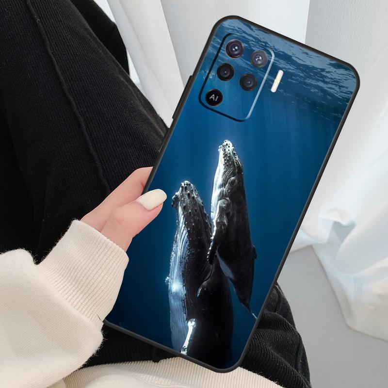 Ocean Whale Shark Waves Case For Oppo A96 A76 A16 A60 A98 A58 A78 A18 A38 A80 A40 A77 A57 A17 A74 A54 A94 A15 A5 Pro
