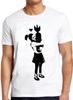Banksy Girl Hugging Bomb Art Drawing Meme Cool Funny Gift Top Tee T Shirt C1128
