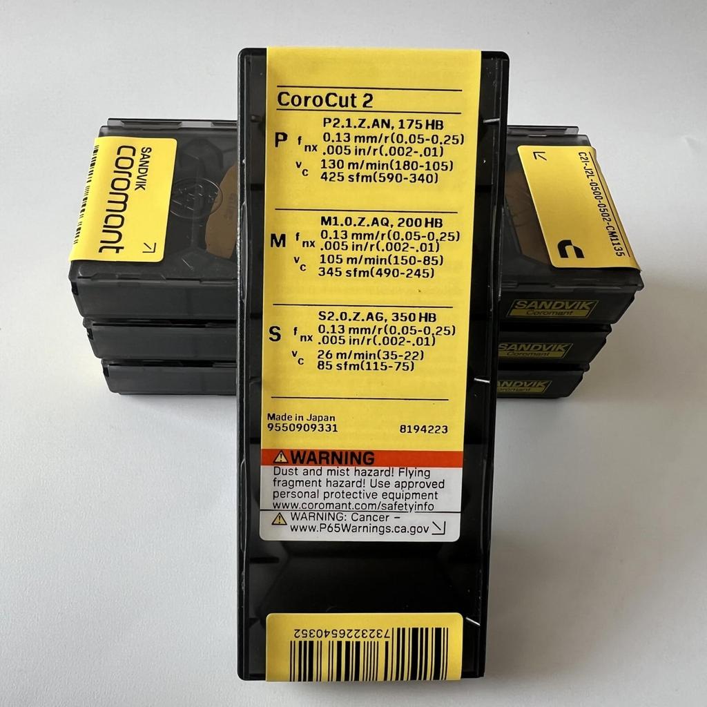 SANDVIK / C2I-J2L-0500-0502-CM 1135 / Original Swedish hard alloy blade 5 Pcs