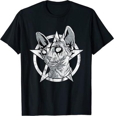 Koszulka unisex Black Metal Sphynx Cat Goth i Death Metal Sphinx Okultystyczny