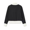 FILA Original Classic Basic Simple Striped Zip Collar Knitted Long Sleeve Jacket Women jackets F11W619508F-NV