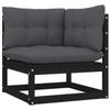 Day and Night - Day and Night Garden Corner Sofa with Anthracite Gray Pine Wood Cushions