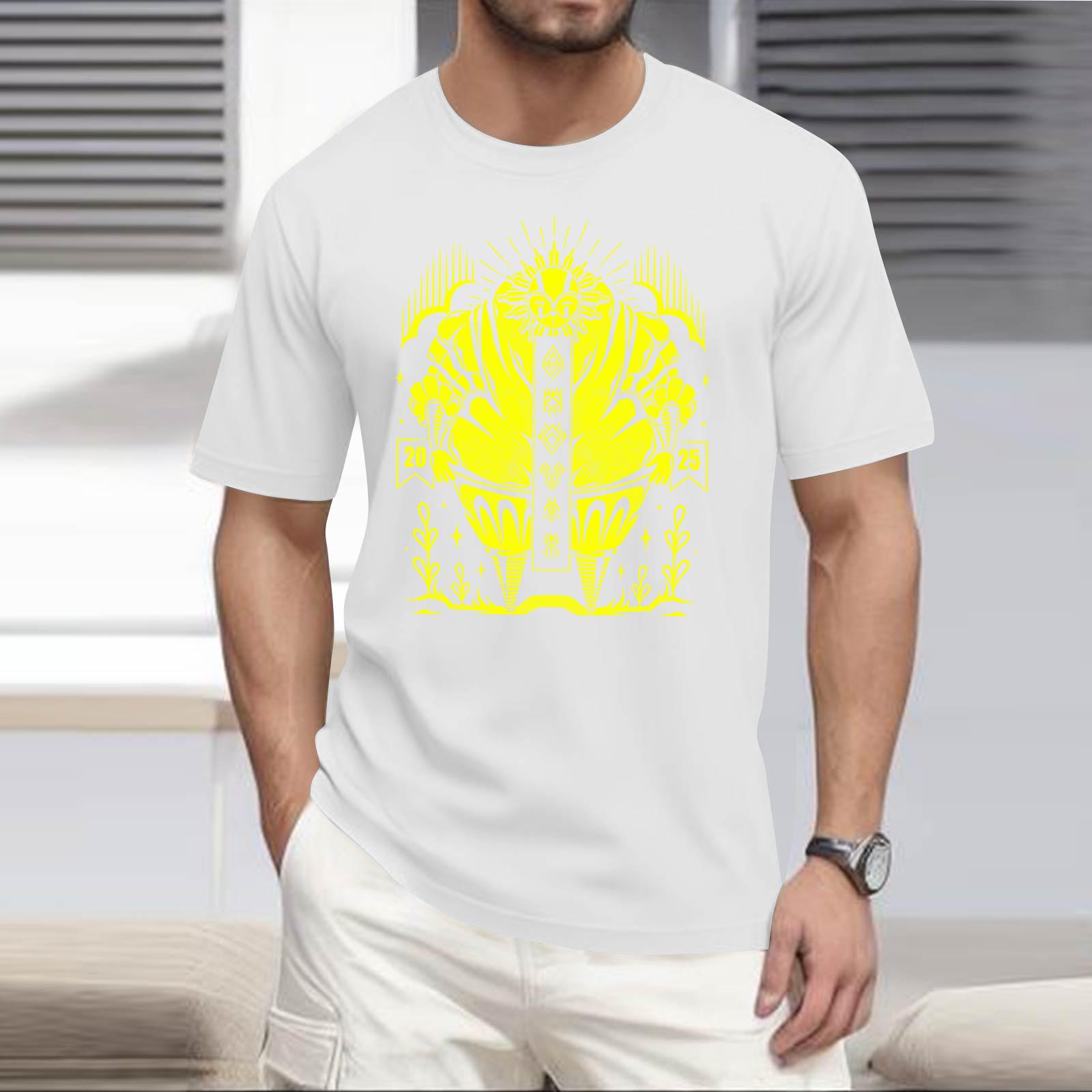 

Stylish And Casual Men s Round-neck Loose-fitting Short-sleeved Top. XL білий